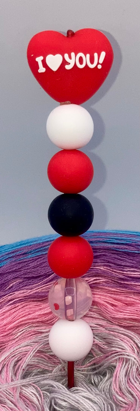 ergo- nomische Valentinstag-Häkelnadeln, Nadelstärke 2