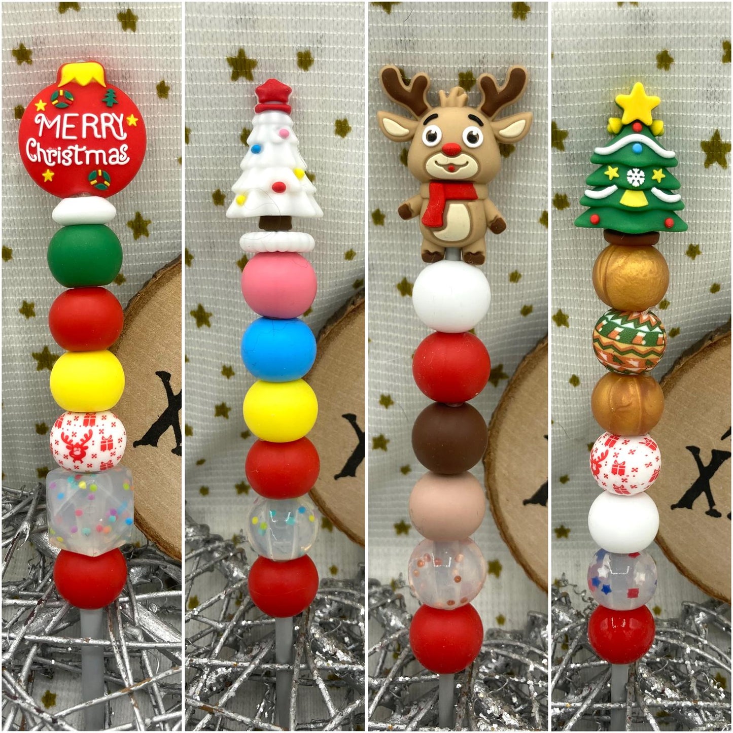 ergo- nomische Weihnachts-Häkelnadeln, Nadelstärke 3