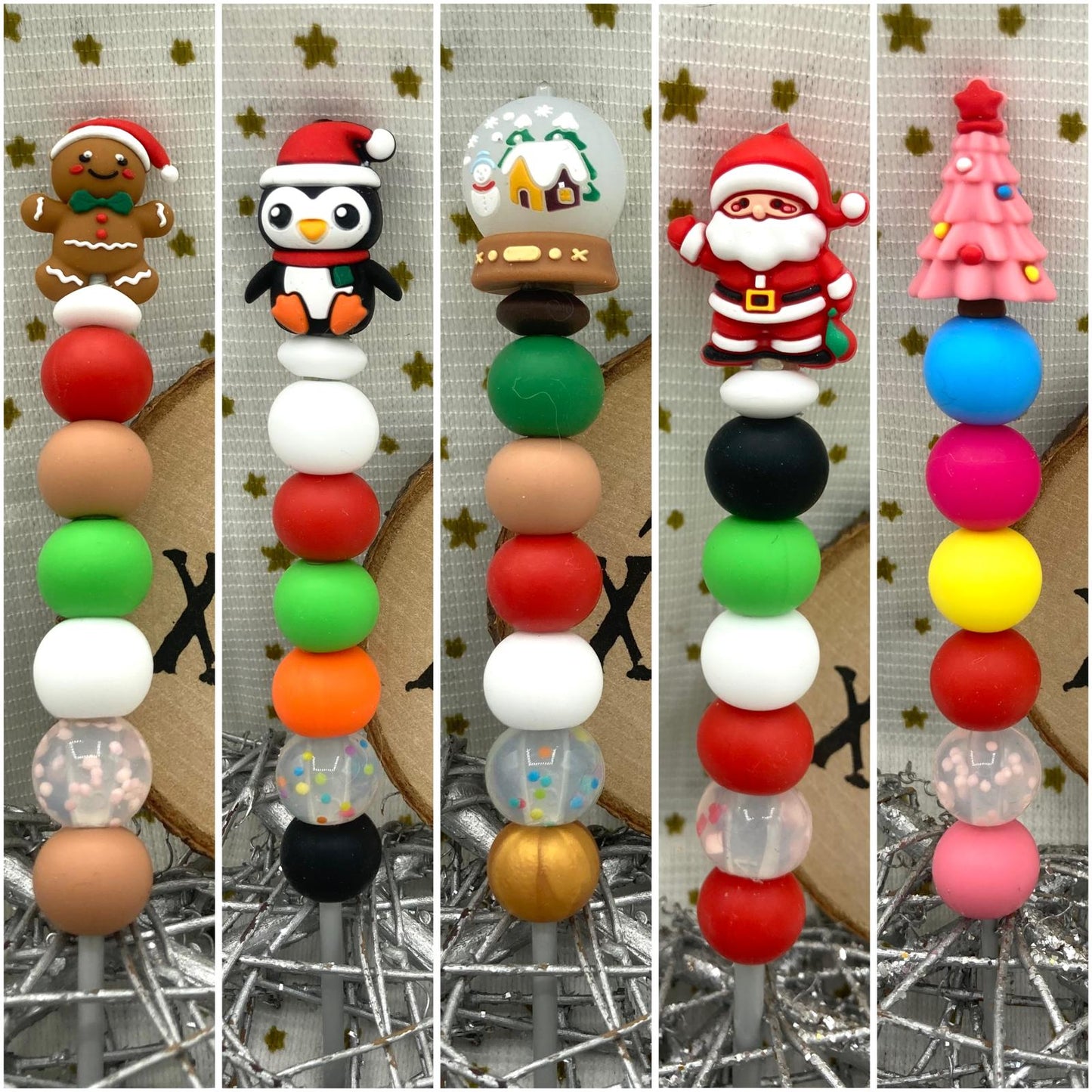 ergo- nomische Weihnachts-Häkelnadeln, Nadelstärke 3,5