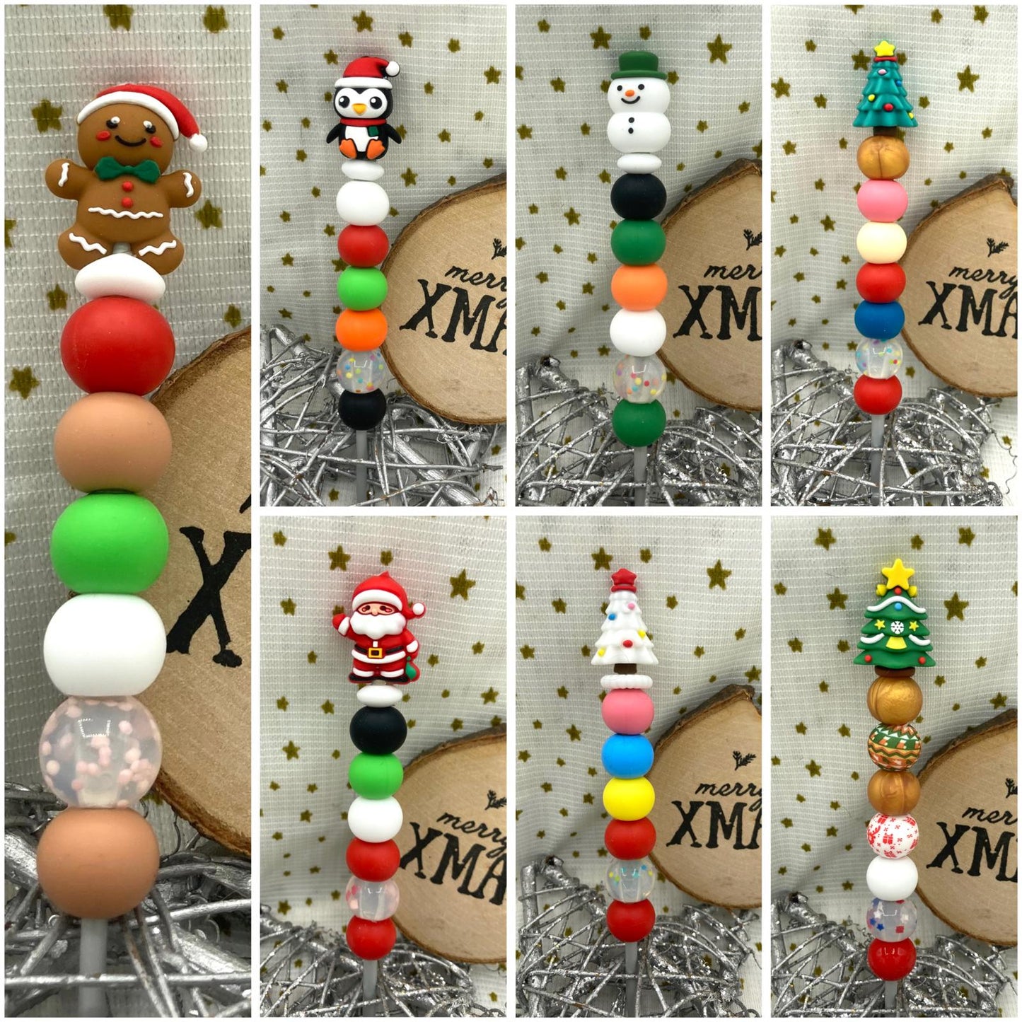 ergo- nomische Weihnachts-Häkelnadeln, Nadelstärke 4